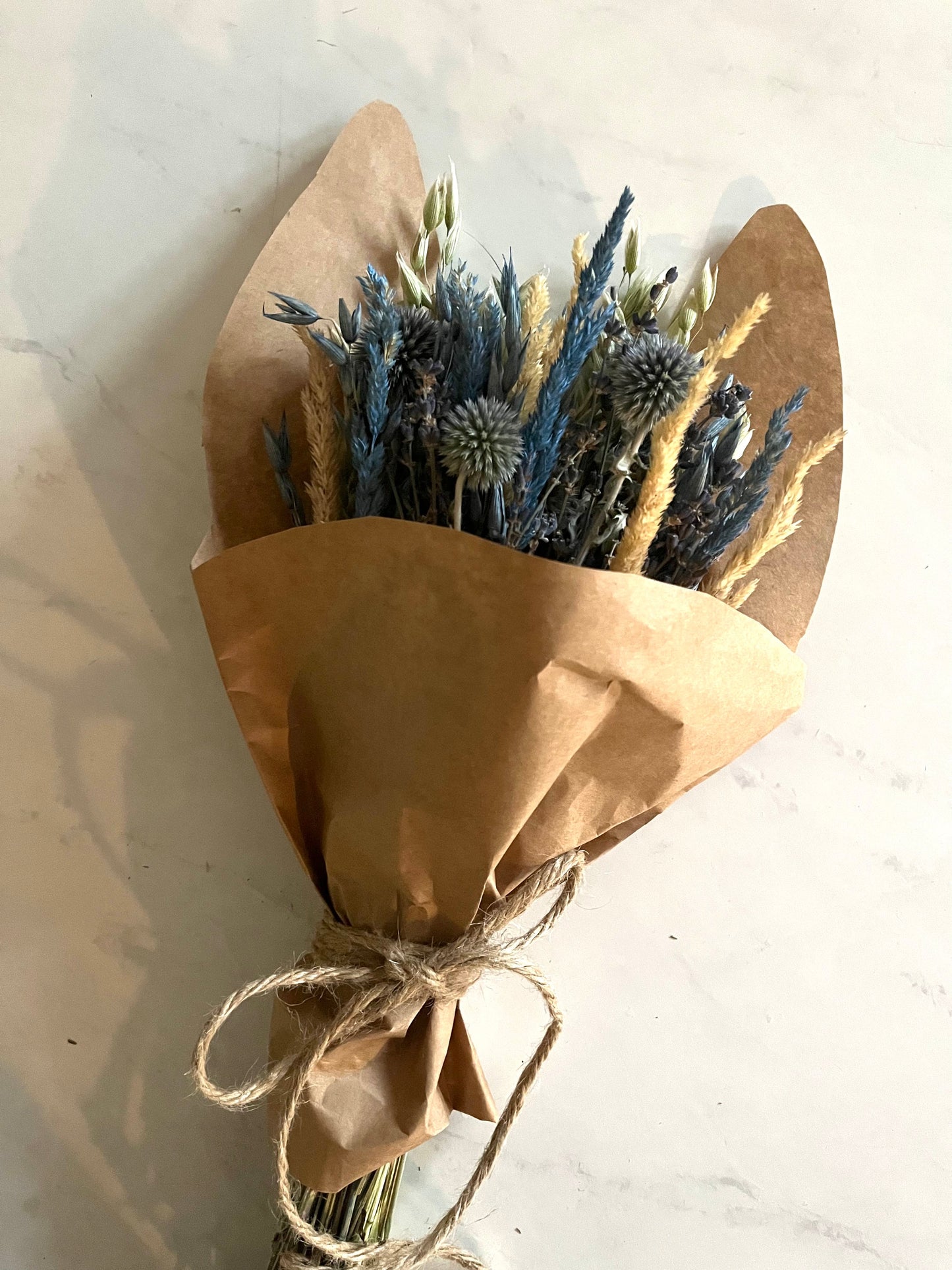 Dried flower bunny bouquet