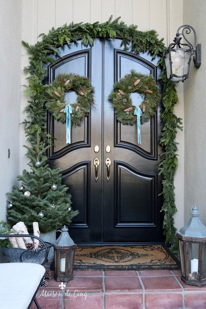 Blue Pineland Winter woodland Christmas Holiday fresh wreath