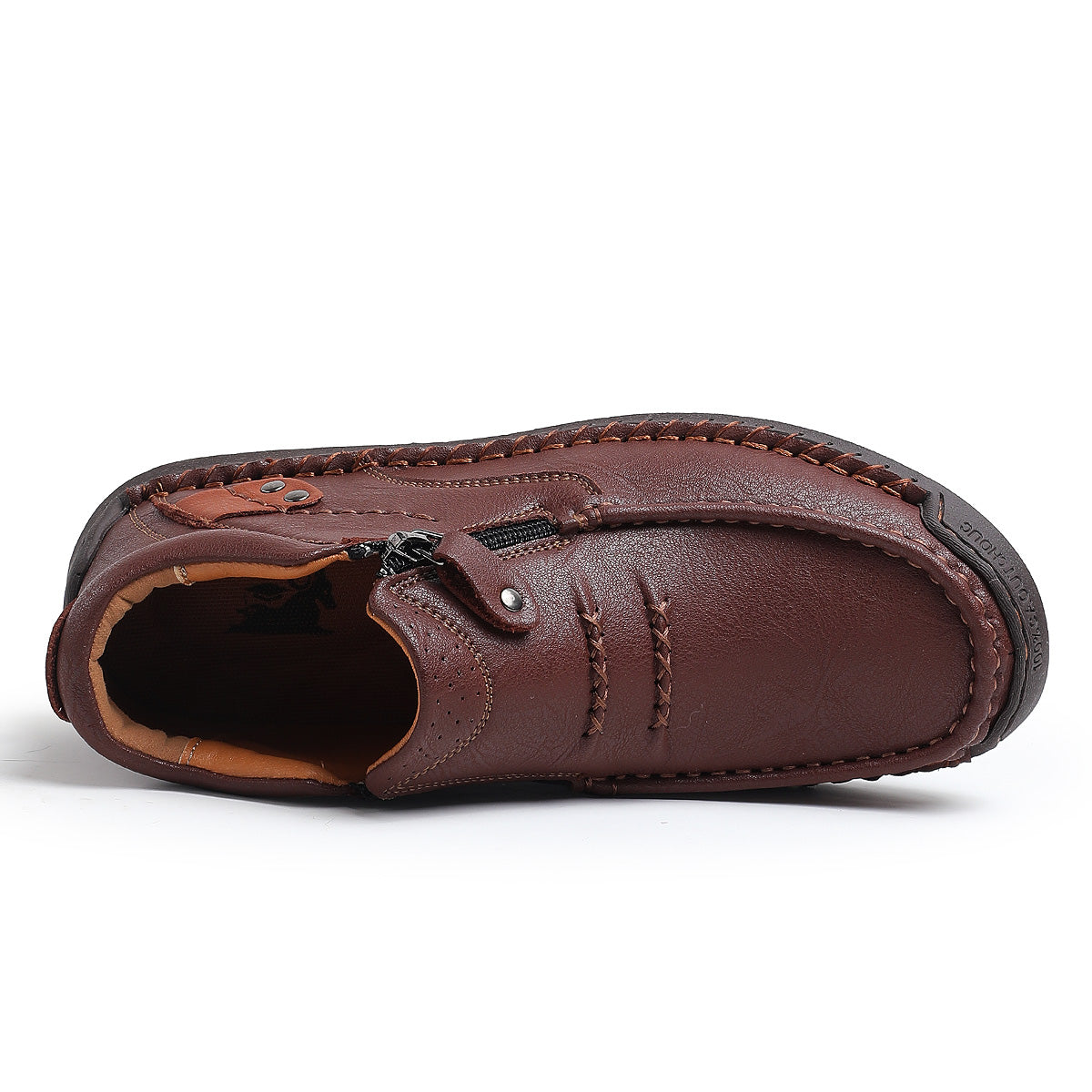 2025 new men's handmade high quality leather outdoor slip-on work boots