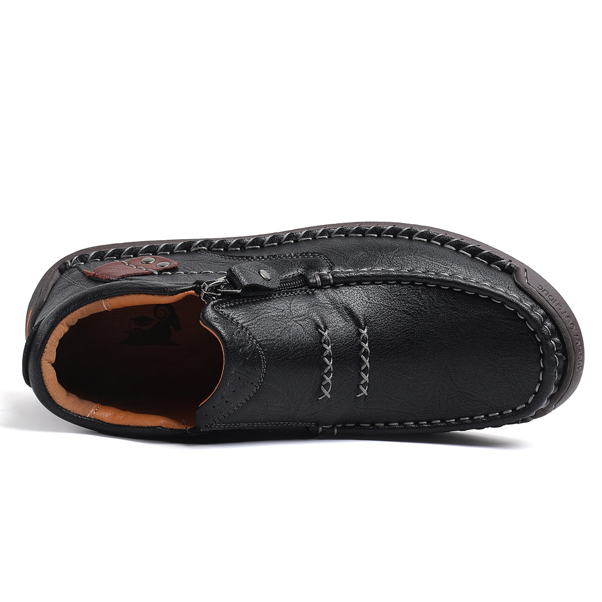 2025 new men's handmade high quality leather outdoor slip-on work boots