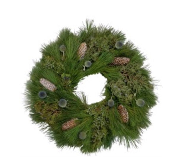 Blue Pineland Winter woodland Christmas Holiday fresh wreath