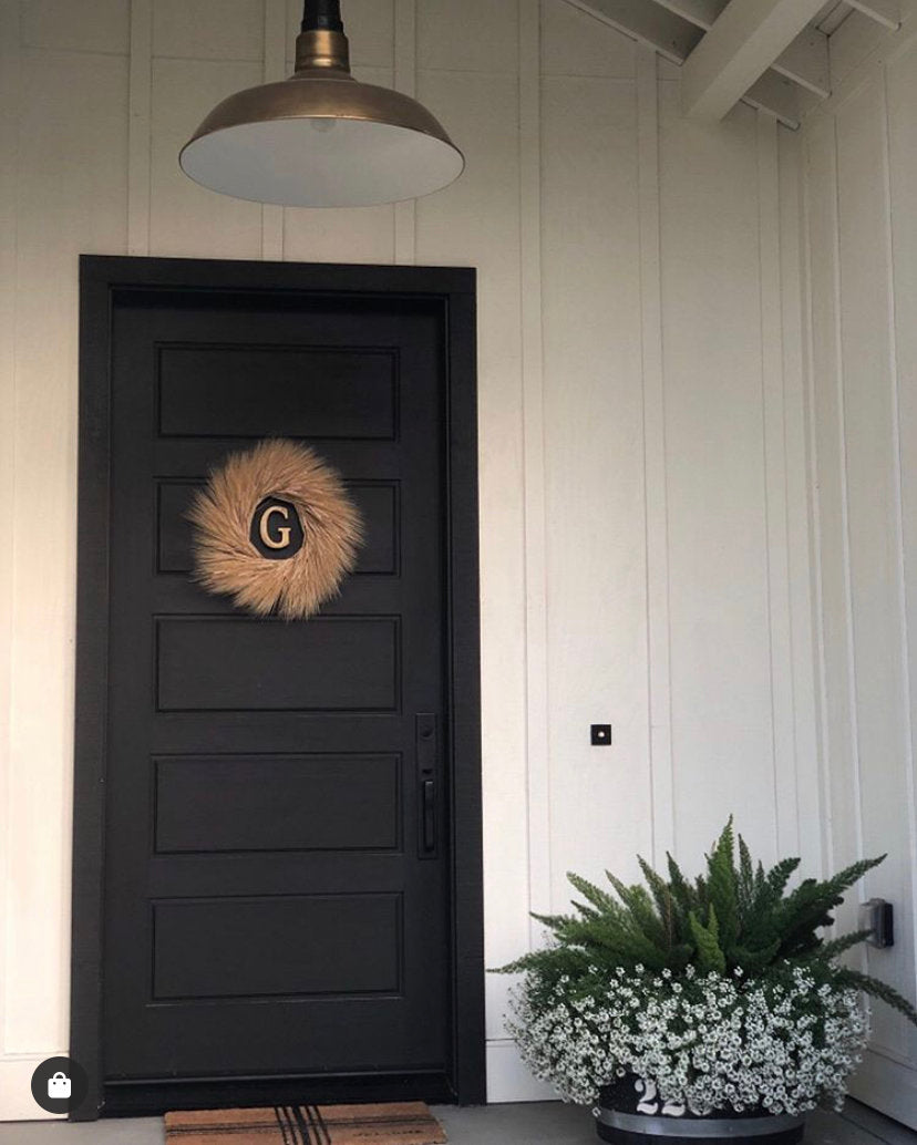 Thanksgiving and Christmas Blond Wheat Autumn Fall holiday Wreath 22" fall winter door decor