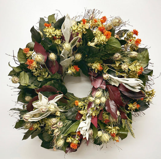 Fall Market Dried Flower Wreath